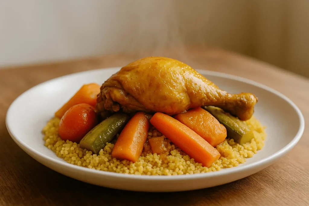 Moroccan couscous with chicken