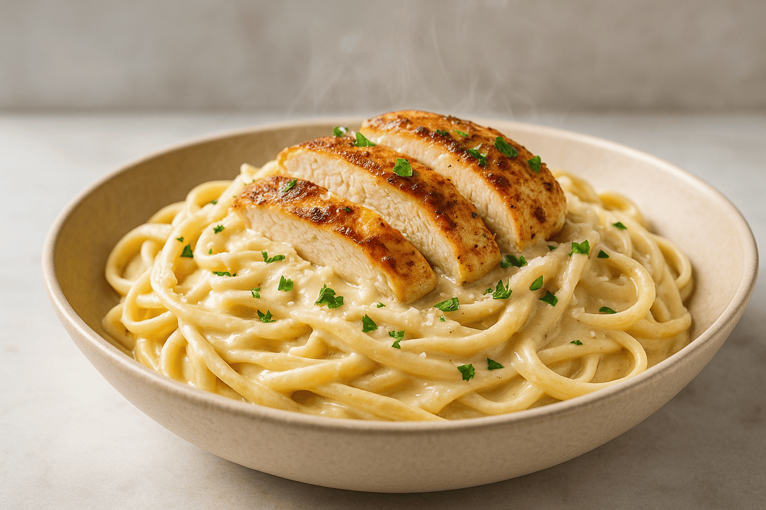 chicken Alfredo.